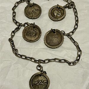 Vintage Coin Charm Bracelet